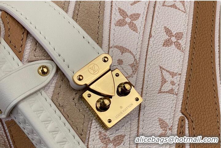 Well Crafted Louis Vuitton Side Trunk MM Quartz Calf leather and coated canvas M58955