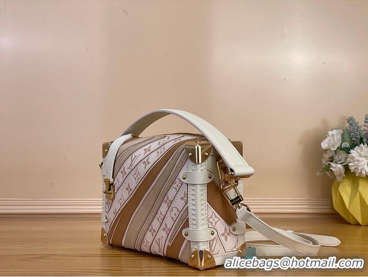 Well Crafted Louis Vuitton Side Trunk MM Quartz Calf leather and coated canvas M58955