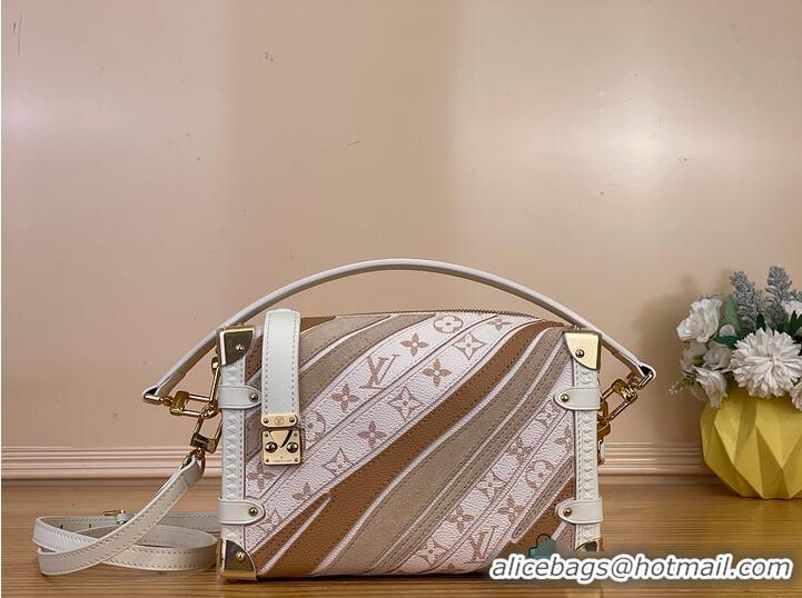 Well Crafted Louis Vuitton Side Trunk MM Quartz Calf leather and coated canvas M58955