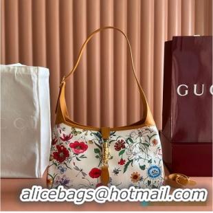 Best Product Gucci Jackie 1961 medium shoulder bag white and multicolor nylon 753965