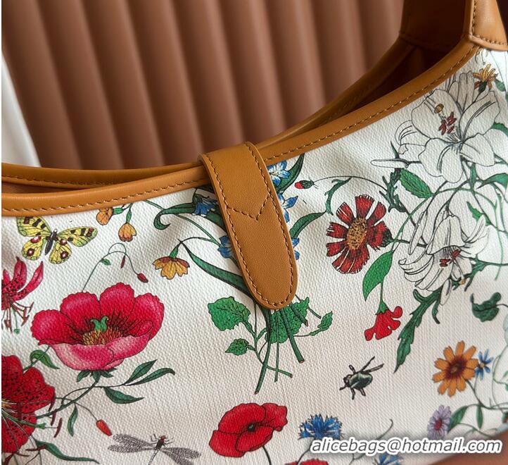 Best Product Gucci Jackie 1961 medium shoulder bag white and multicolor nylon 753965