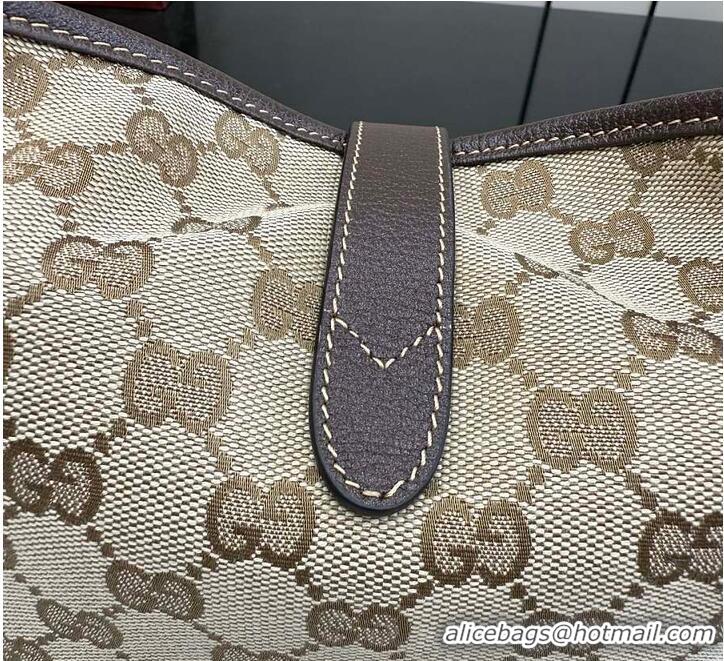 Luxury Cheap Gucci GG mini bag sand and brown GG canvas 753970