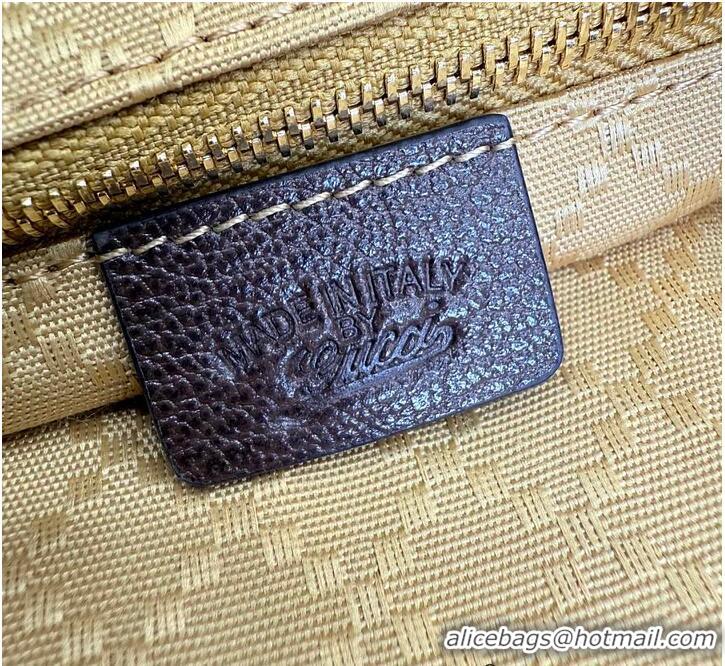 Luxury Cheap Gucci GG mini bag sand and brown GG canvas 753970