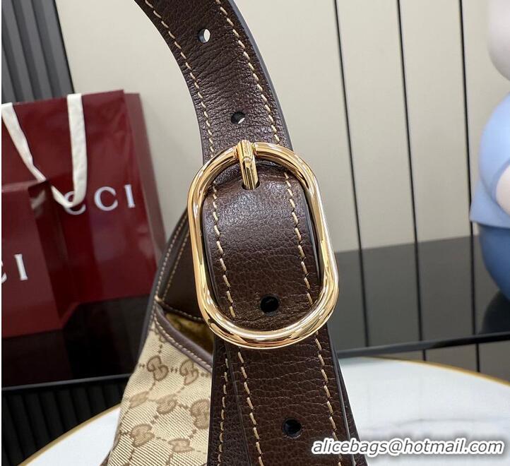Luxury Cheap Gucci GG mini bag sand and brown GG canvas 753970