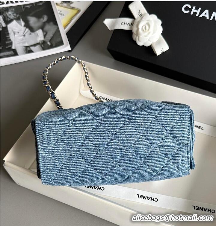 Top Grade Chanel MÉTIERS D'ART CHANEL 25 MINI HANDBAG Washed Denim & Gold-Tone Metal AS5631 2026