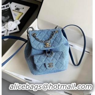 Grade Design Chanel MÉTIERS D'ART SMALL BACKPACK Washed Denim & Gold-Tone Metal AS5632 2026
