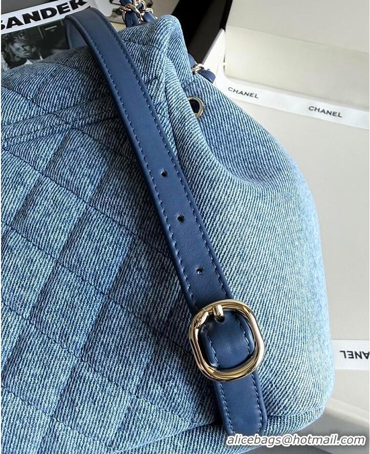 Grade Design Chanel MÉTIERS D'ART SMALL BACKPACK Washed Denim & Gold-Tone Metal AS5632 2026