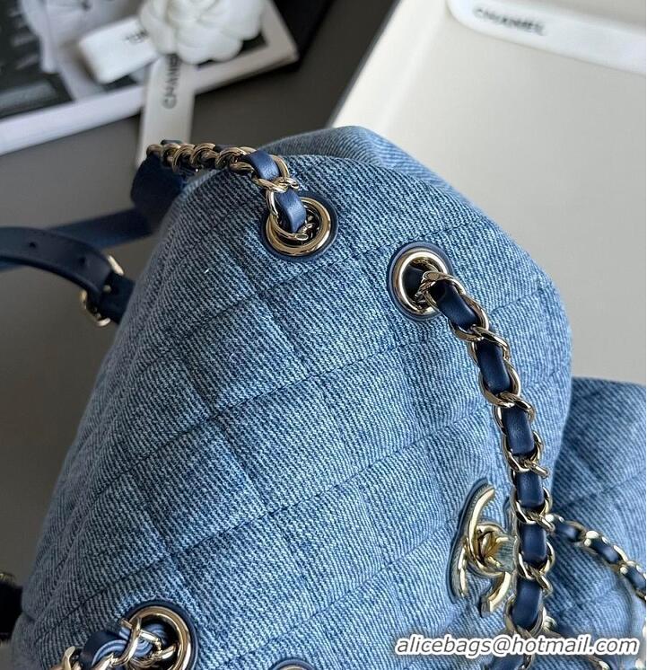 Grade Design Chanel MÉTIERS D'ART SMALL BACKPACK Washed Denim & Gold-Tone Metal AS5632 2026