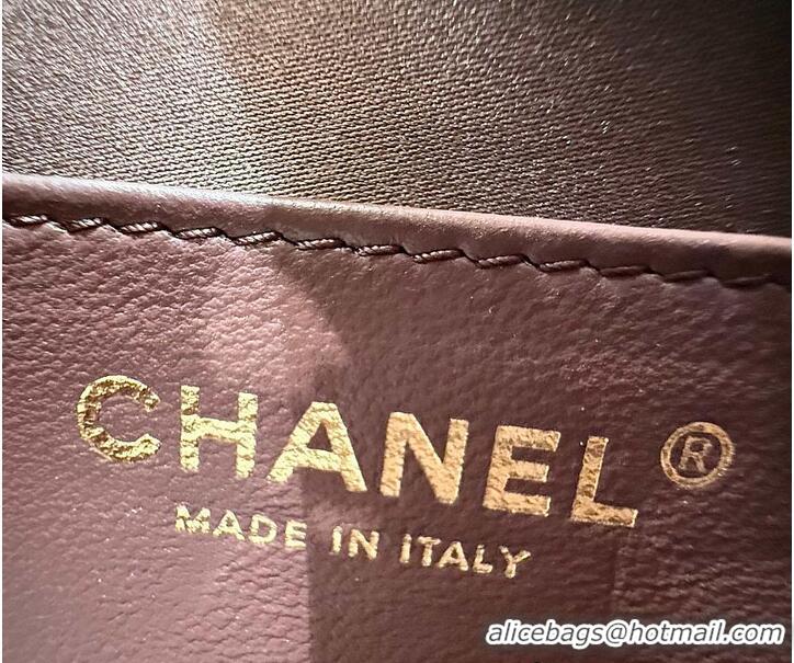 Promotional Chanel 25 Mini Handbag Grained Calfskin & Gold-Tone Metal AS5631 Dark Burgundy 2026