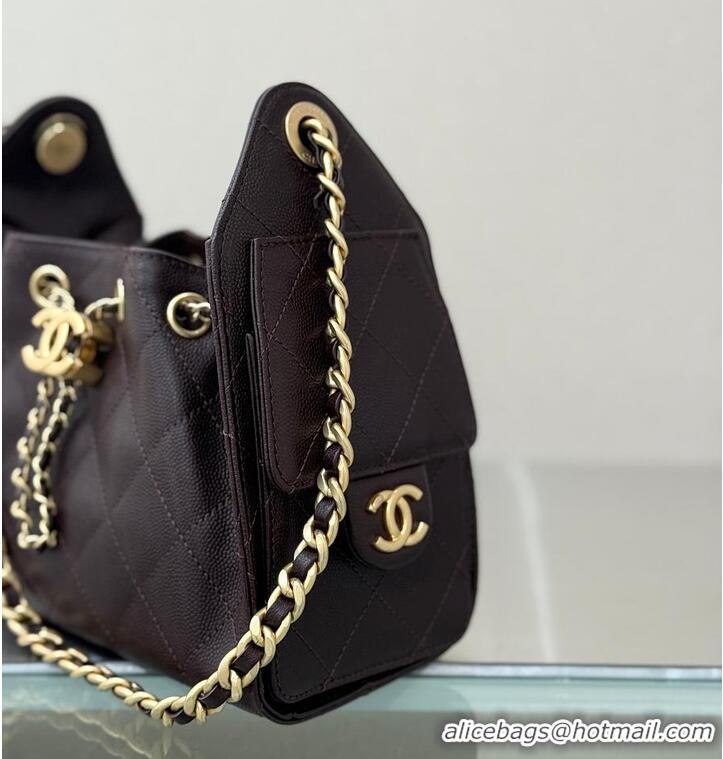 Promotional Chanel 25 Mini Handbag Grained Calfskin & Gold-Tone Metal AS5631 Dark Burgundy 2026