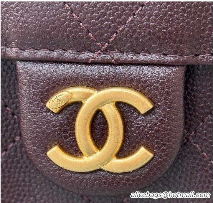Promotional Chanel 25 Mini Handbag Grained Calfskin & Gold-Tone Metal AS5631 Dark Burgundy 2026