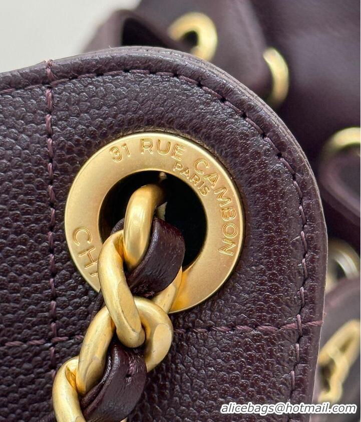 Promotional Chanel 25 Mini Handbag Grained Calfskin & Gold-Tone Metal AS5631 Dark Burgundy 2026