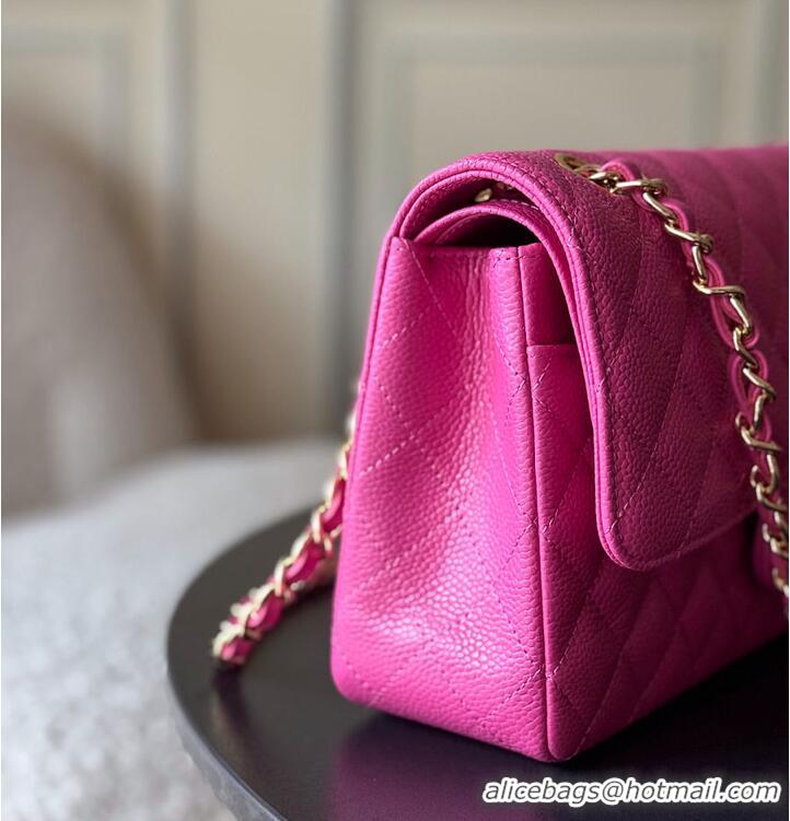 Best Price Chanel Medium Classic Handbag Grained Calfskin AS1112 Fuchsia/Gold 2026
