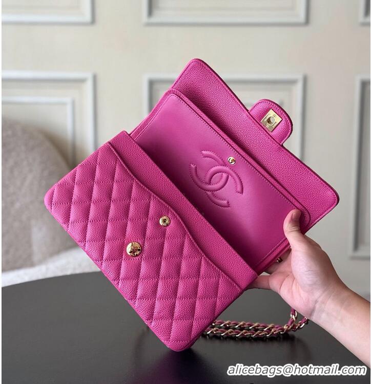 Best Price Chanel Medium Classic Handbag Grained Calfskin AS1112 Fuchsia/Gold 2026