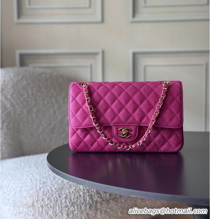 Best Price Chanel Medium Classic Handbag Grained Calfskin AS1112 Fuchsia/Gold 2026