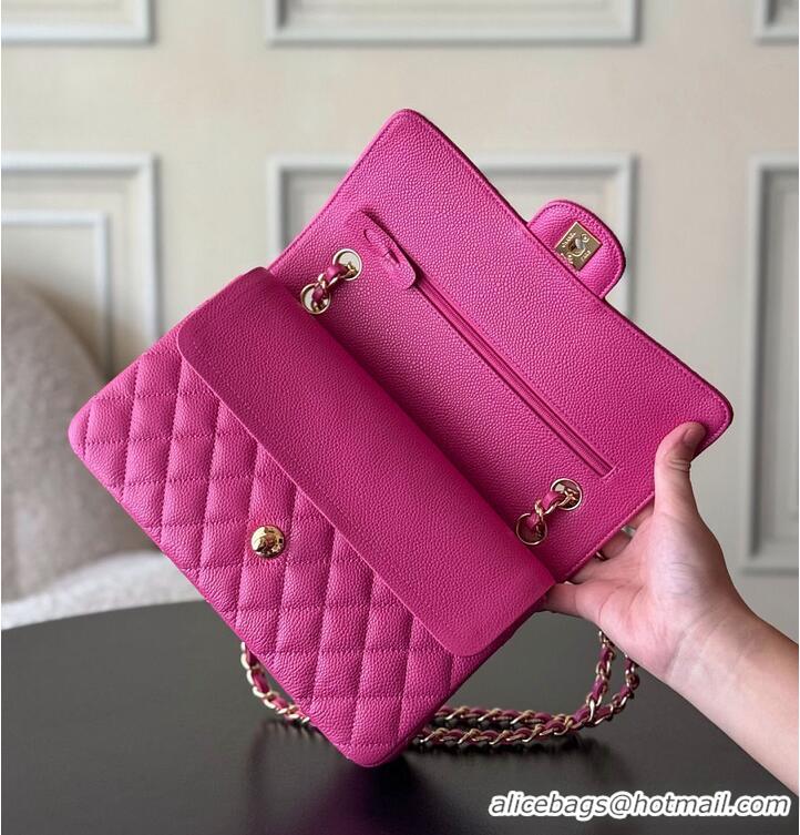 Best Price Chanel Medium Classic Handbag Grained Calfskin AS1112 Fuchsia/Gold 2026