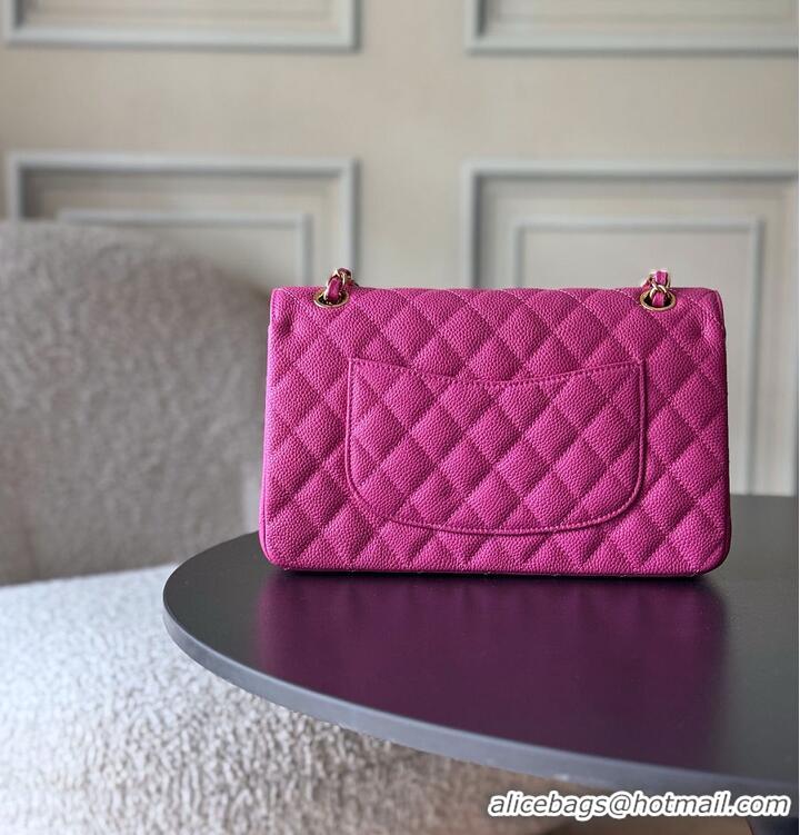Best Price Chanel Medium Classic Handbag Grained Calfskin AS1112 Fuchsia/Gold 2026