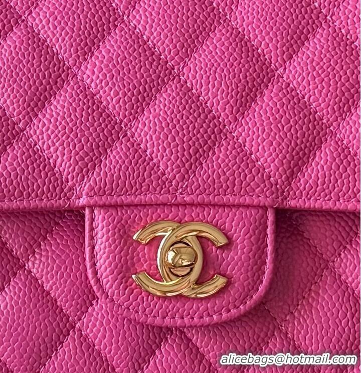 Best Price Chanel Medium Classic Handbag Grained Calfskin AS1112 Fuchsia/Gold 2026