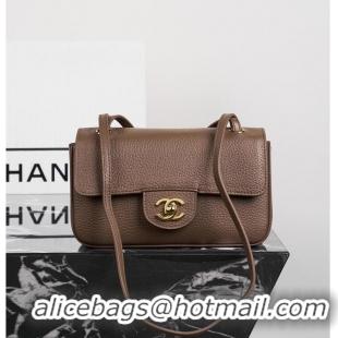 Luxury Discount Chanel MINI FLAP BAG Grained Calfskin & Gold-Tone Metal AS1112 Brown FALL WINTER 2026 PRE-COLLECTION