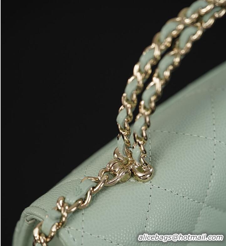 Good Looking Chanel 26P Cross Handle Kelly Chain Bag Grained Calfskin & Gold-Tone Metal AS6235 Light Green 2026