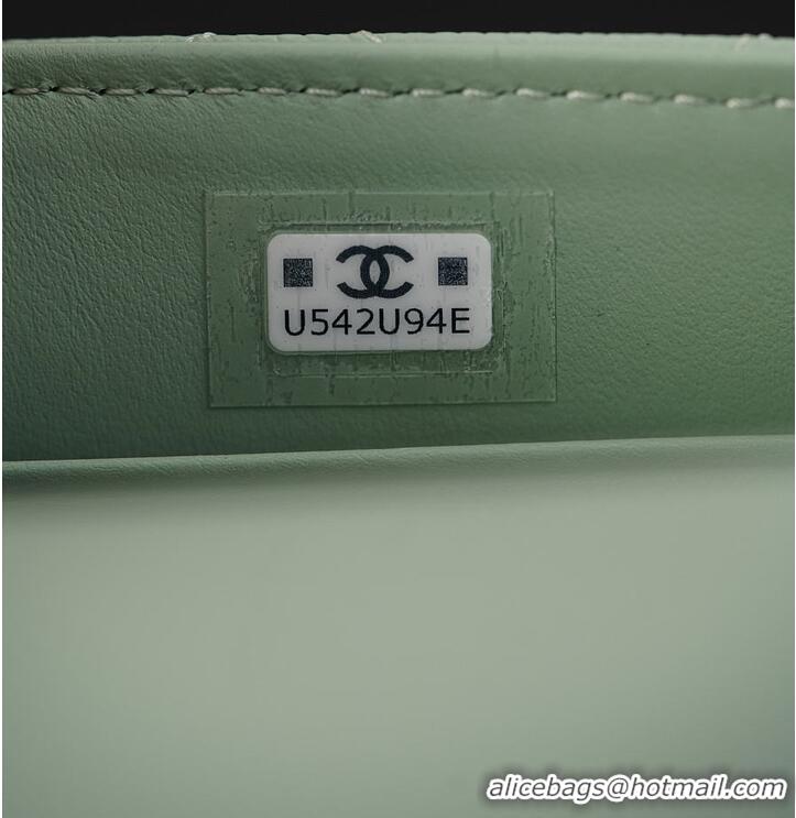 Good Looking Chanel 26P Cross Handle Kelly Chain Bag Grained Calfskin & Gold-Tone Metal AS6235 Light Green 2026