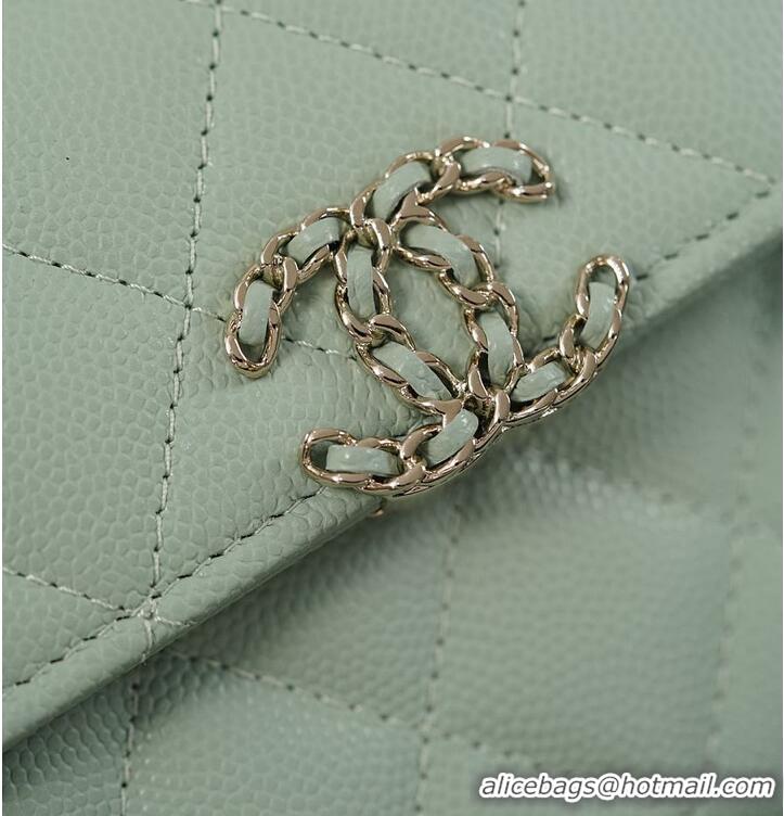Good Looking Chanel 26P Cross Handle Kelly Chain Bag Grained Calfskin & Gold-Tone Metal AS6235 Light Green 2026