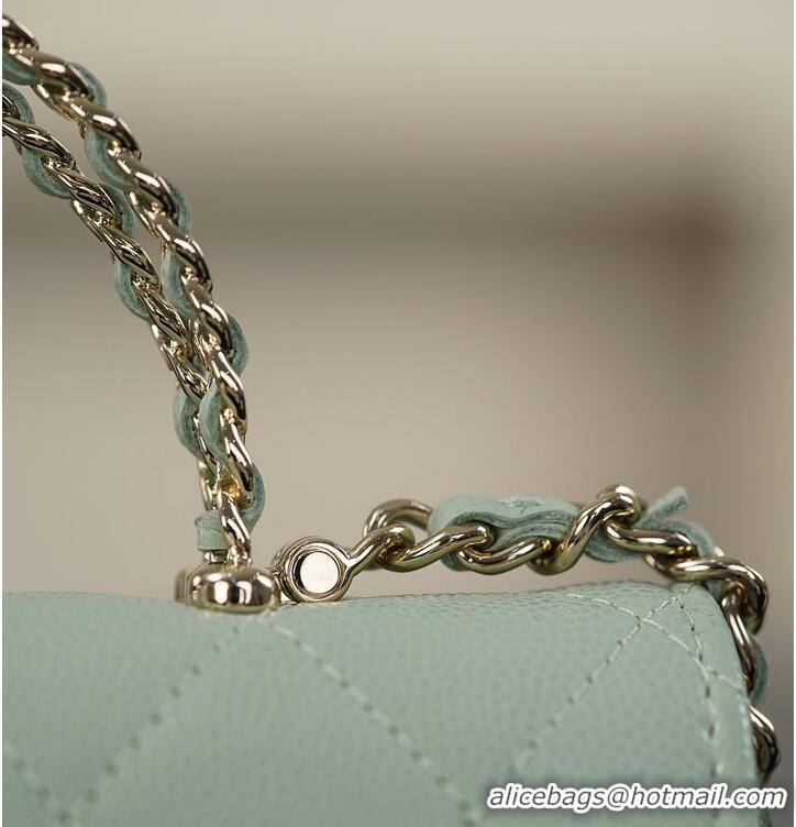 Good Looking Chanel 26P Cross Handle Kelly Chain Bag Grained Calfskin & Gold-Tone Metal AS6235 Light Green 2026