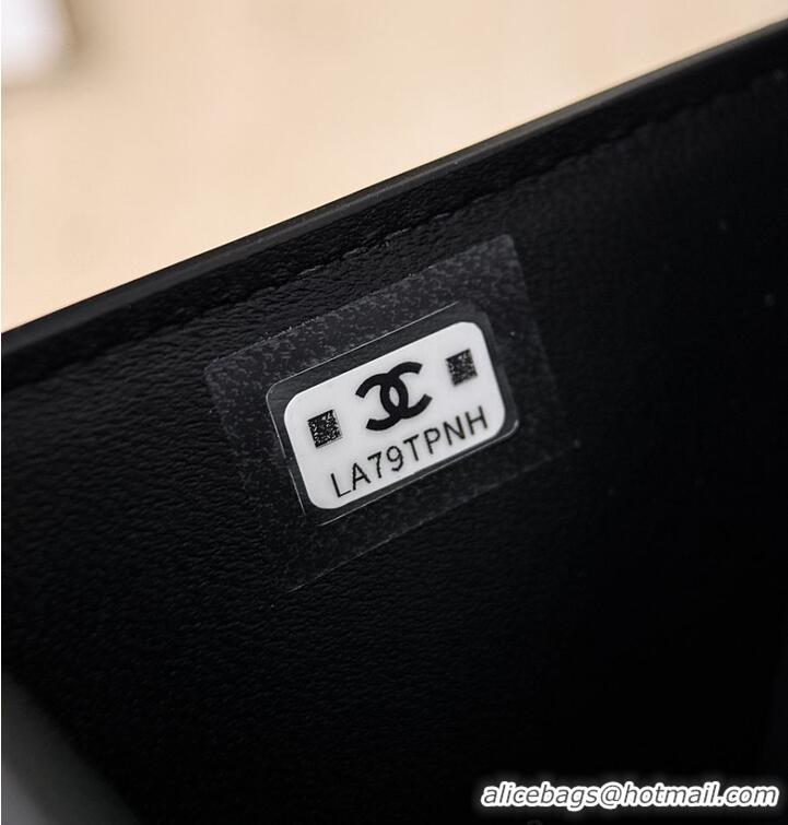 Classic Promotional Chanel Passport Holder Crocodile Embossed Calfskin & Gold-Tone Metal AS6236 Black Spring Summer 2026