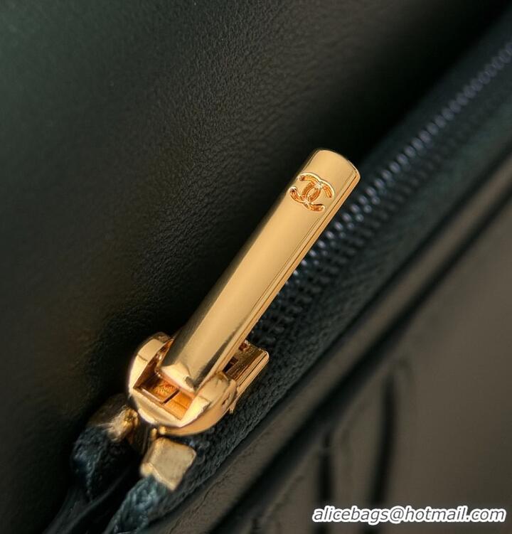 Luxury Cheap Chanel Passport Holder Crocodile Embossed Calfskin & Gold-Tone Metal AS6236 Dark Green Spring Summer 2026