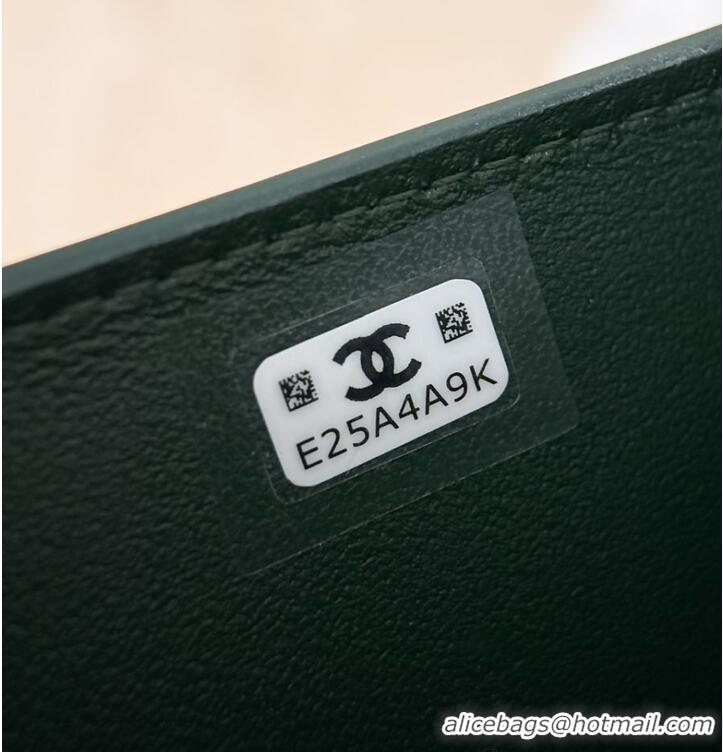 Luxury Cheap Chanel Passport Holder Crocodile Embossed Calfskin & Gold-Tone Metal AS6236 Dark Green Spring Summer 2026