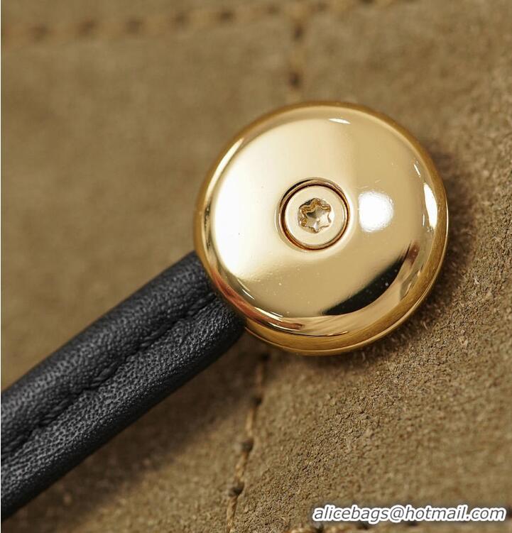 Grade Quality Chanel Bucket Bag Suede Calfskin With Calfskin & Gold-Tone Metal AS5896 Dark Beige/Black Fall Winter 2026 