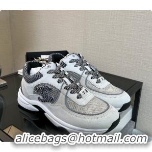 Top Design Chanel Tweed Sneakers White 6080802