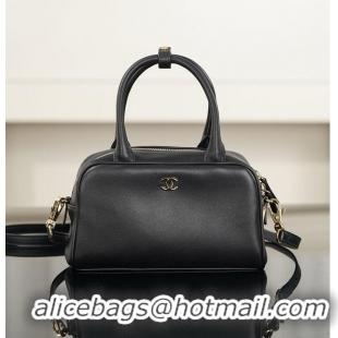 Promotional Chanel Clutch with Leather Strap Calfskin & Gold-Tone Metal AS5897 Black 2026