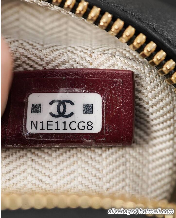 Promotional Chanel Clutch with Leather Strap Calfskin & Gold-Tone Metal AS5897 Black 2026
