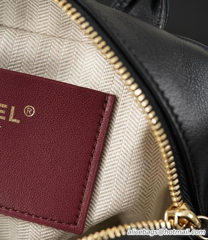 Promotional Chanel Clutch with Leather Strap Calfskin & Gold-Tone Metal AS5897 Black 2026