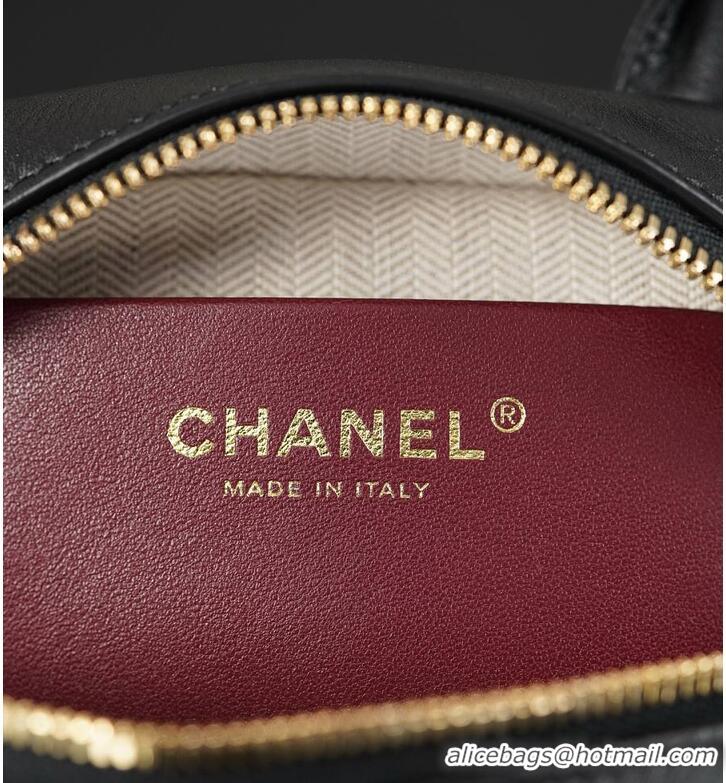 Promotional Chanel Clutch with Leather Strap Calfskin & Gold-Tone Metal AS5897 Black 2026