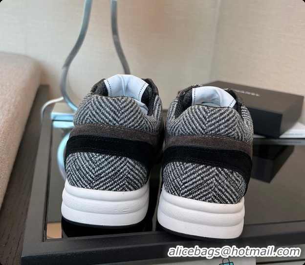 Buy Luxury Chanel Tweed Sneakers Black 6080802