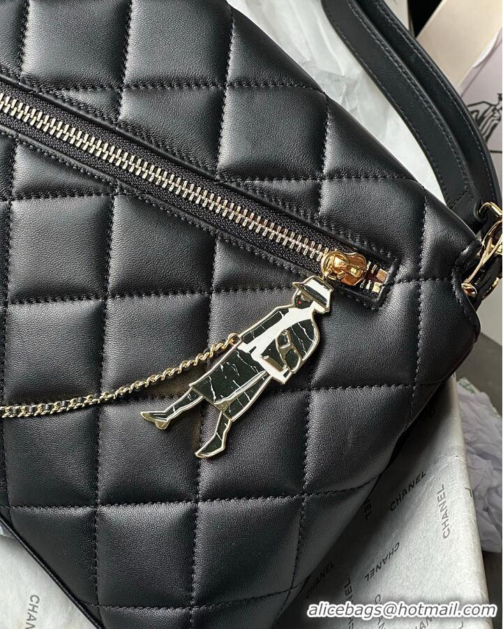 Best Product Chanel Métiers D'art Small Hobo Bag Lambskin & Gold-Tone Metal AS6234 Black 2026