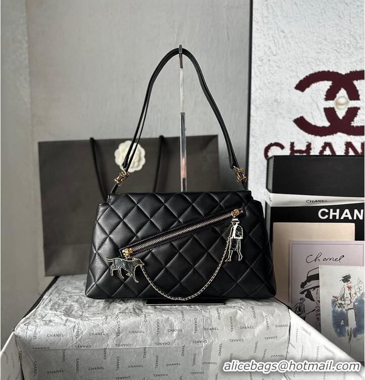 Best Product Chanel Métiers D'art Small Hobo Bag Lambskin & Gold-Tone Metal AS6234 Black 2026