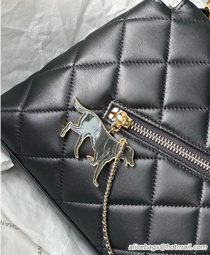 Best Product Chanel Métiers D'art Small Hobo Bag Lambskin & Gold-Tone Metal AS6234 Black 2026