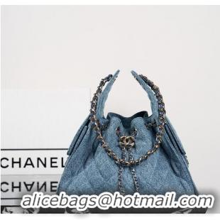 Inexpensive Chanel Métiers D'art CHANEL 25 Small Handbag Washed Denim & Gold-Tone Metal AS6235 2026