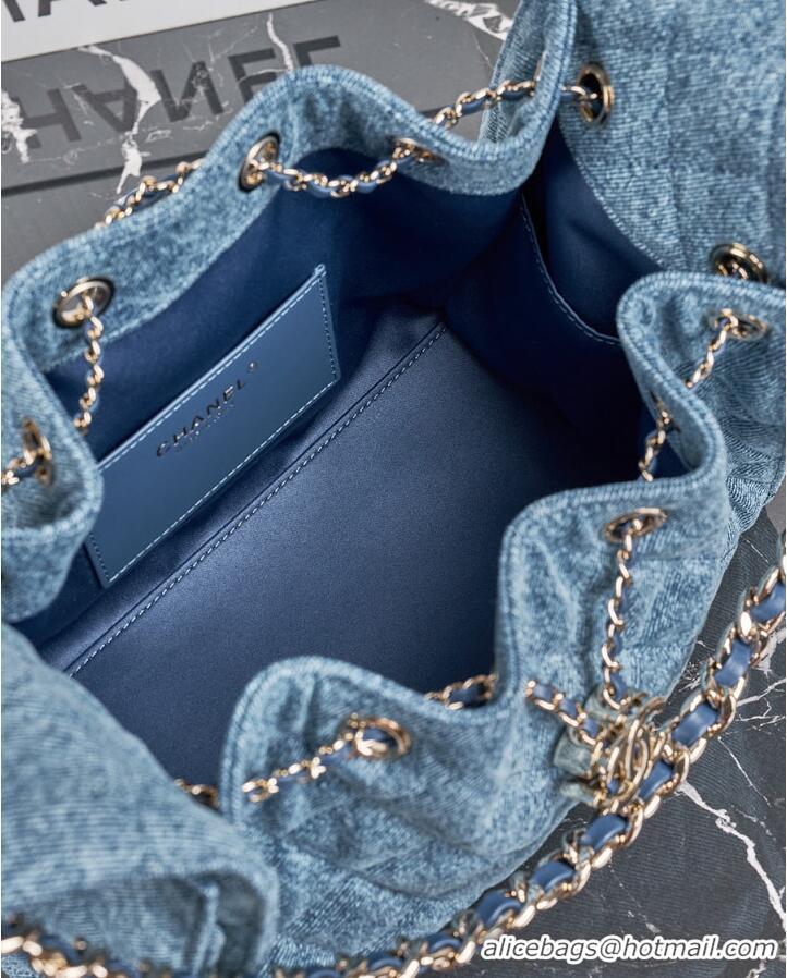 Inexpensive Chanel Métiers D'art CHANEL 25 Small Handbag Washed Denim & Gold-Tone Metal AS6235 2026