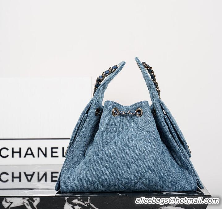 Inexpensive Chanel Métiers D'art CHANEL 25 Small Handbag Washed Denim & Gold-Tone Metal AS6235 2026