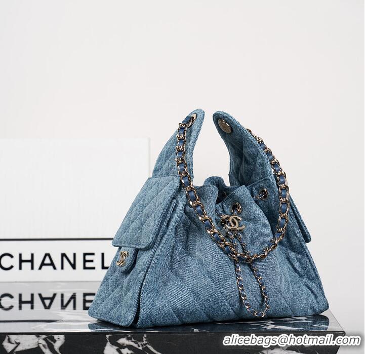 Inexpensive Chanel Métiers D'art CHANEL 25 Small Handbag Washed Denim & Gold-Tone Metal AS6235 2026