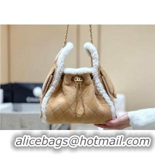 Super Quality Chanel 25 Small Handbag Shearling Sheepskin & Gold-Tone Metal AS6234 Beige Fall Winter 2026 Pre-Collection