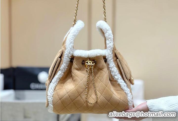 Super Quality Chanel 25 Small Handbag Shearling Sheepskin & Gold-Tone Metal AS6234 Beige Fall Winter 2026 Pre-Collection