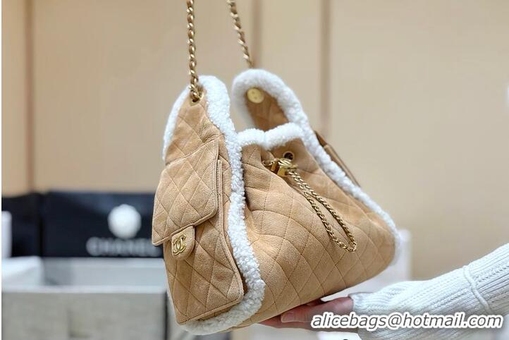 Super Quality Chanel 25 Small Handbag Shearling Sheepskin & Gold-Tone Metal AS6234 Beige Fall Winter 2026 Pre-Collection