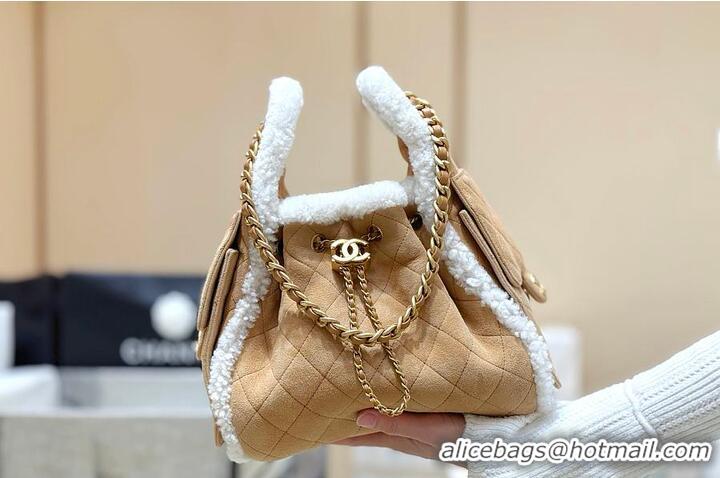 Super Quality Chanel 25 Small Handbag Shearling Sheepskin & Gold-Tone Metal AS6234 Beige Fall Winter 2026 Pre-Collection