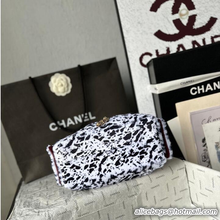 New Cheap Chanel 25 Mini Handbag Lambskin & Gold-Tone Metal AS6236 White/Black