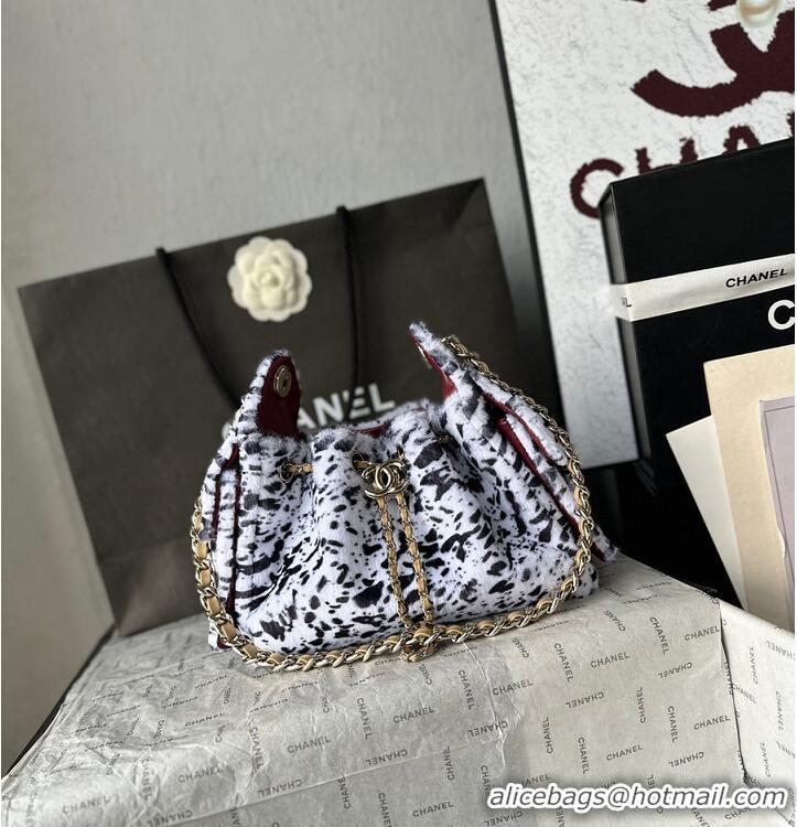 New Cheap Chanel 25 Mini Handbag Lambskin & Gold-Tone Metal AS6236 White/Black